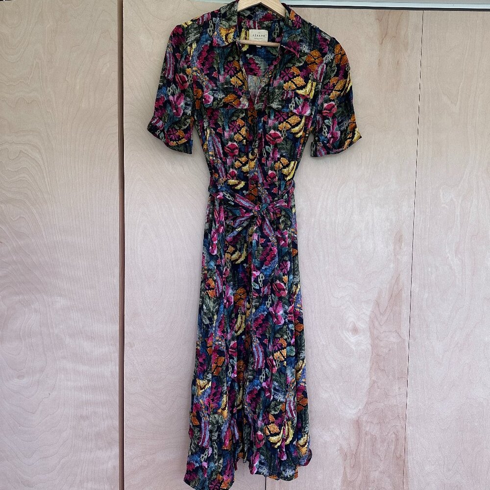 Sezane LAURETTE DRESS  - Background Flowers Black